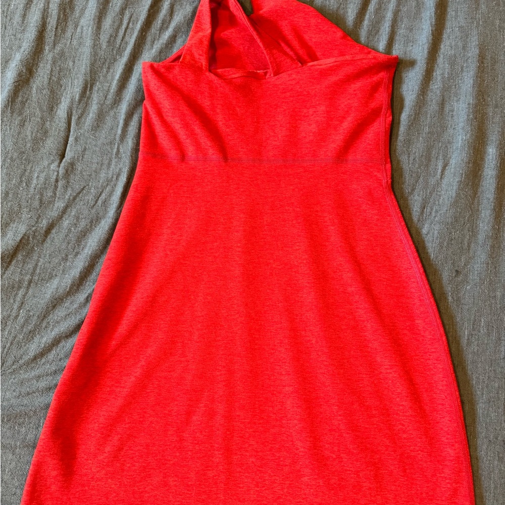Beyond Yoga Spacedye Lost Your Mind Dress (One-Shoulder, Red Hot-Siren) - Picture 4 of 6